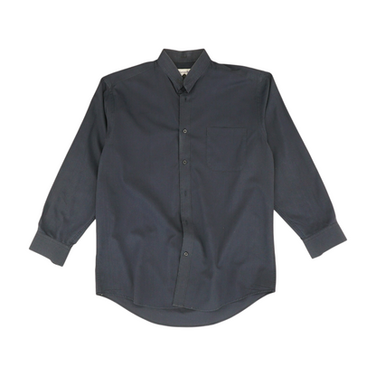 Navy Solid Long Sleeve Button Down