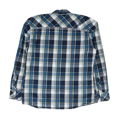 Blue Plaid Long Sleeve Button Down