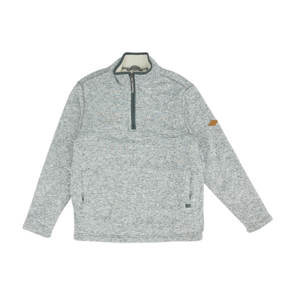 Gray Abstract 1/4 Zip Pullover