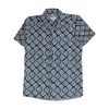 Navy Abstract Short Sleeve Button Down