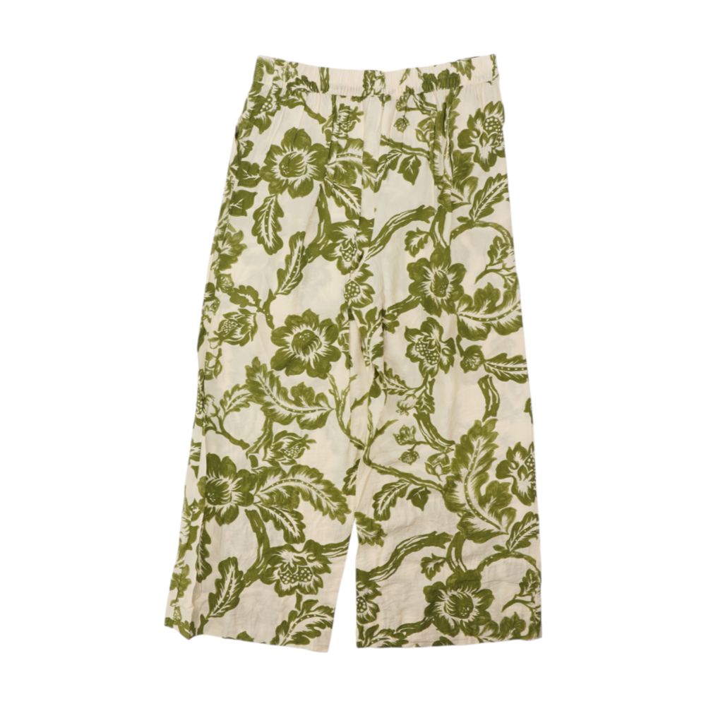 Ivory Floral Relaxed Pants