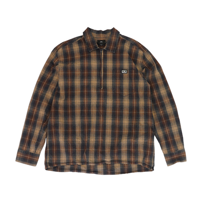 Brown Plaid Flannel Button Down