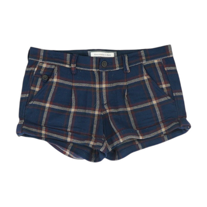Navy Plaid Chino Shorts