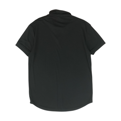 Black Solid Long Sleeve Polo