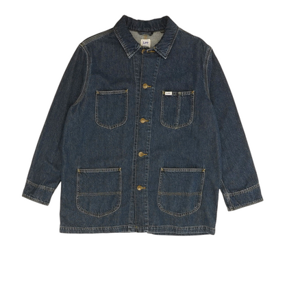 Blue Solid Denim Jacket