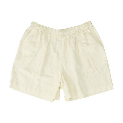 Ivory Solid Chino Shorts