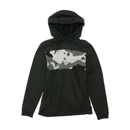 Black Color Block Hoodie Pullover