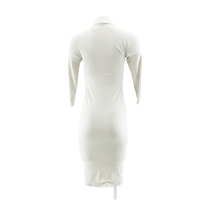 Tan Solid Midi Dress
