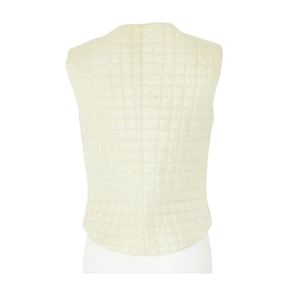 Ivory 2000 Identification Quilted Front Snap Sleeveless Top
