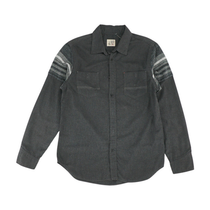 Charcoal Solid Flannel Button Down