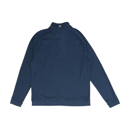 Blue Solid 1/4 Zip Pullover