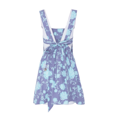 Blue Floral Mini Dress