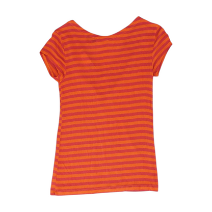 Orange Striped Blouse