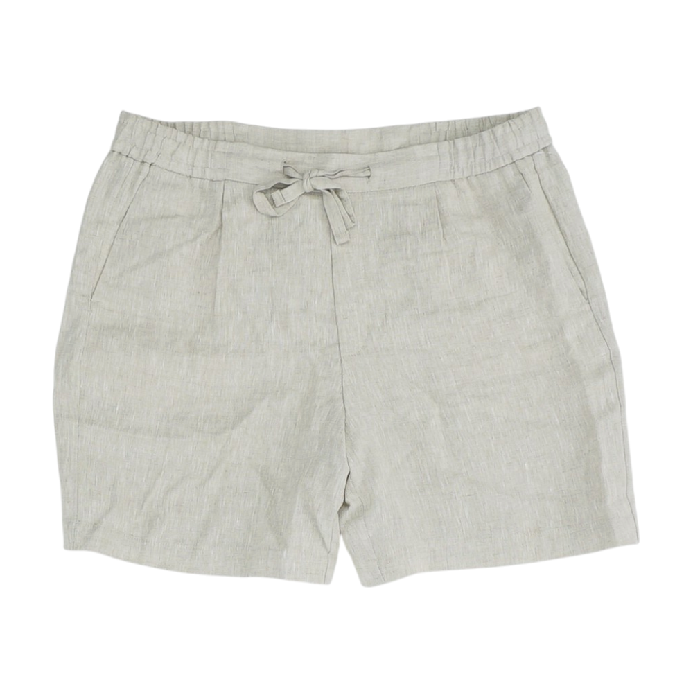 Beige Solid Active Shorts