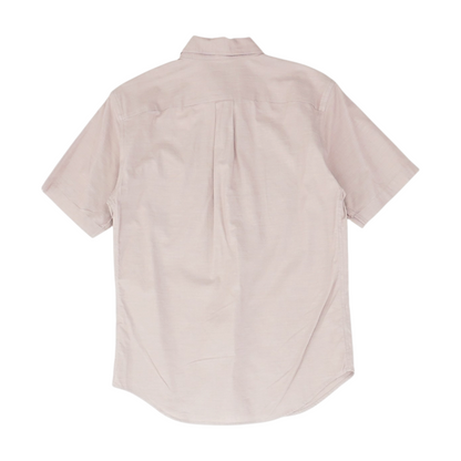 Mauve Solid Short Sleeve Button Down