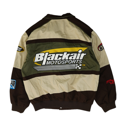 Brown Color Block Jacket