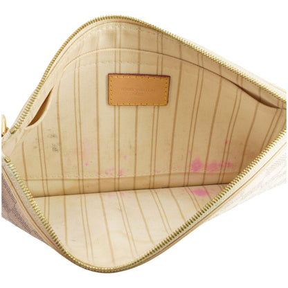 Neverfull Pochette in Damier Azur Canvas