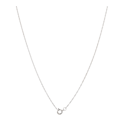 10K White Gold Diamond Pendant Necklace