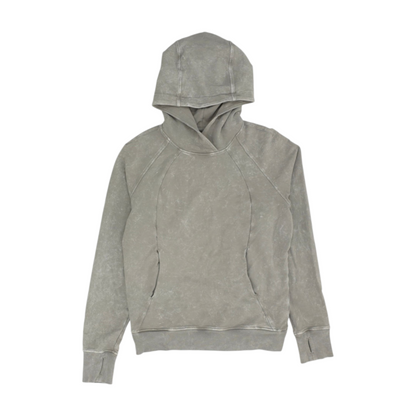 Gray Solid Hoodie Pullover