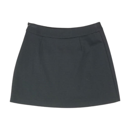 Black Solid Mini Skirt