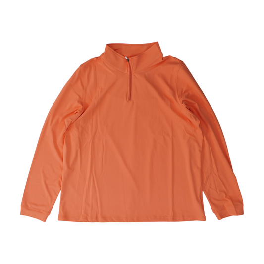 Coral Solid 1/4 Zip Pullover