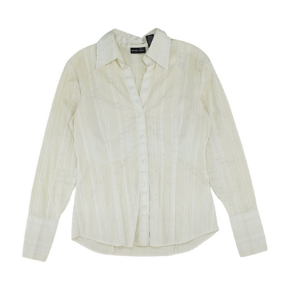 Beige Striped Button Down