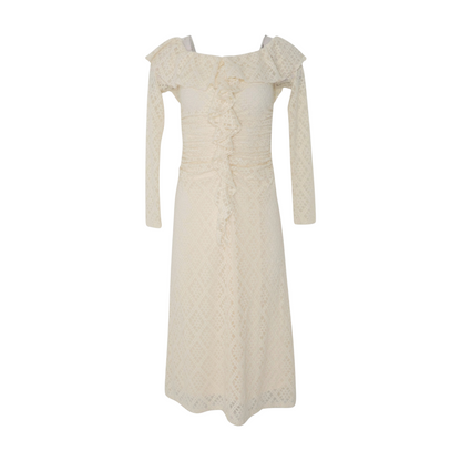 Vintage Cream Midi Dress