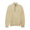 Cream Solid 1/4 Zip Pullover