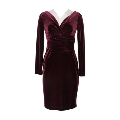 Maroon Midi Dress