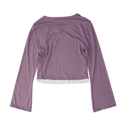 Purple Cropped Blouse
