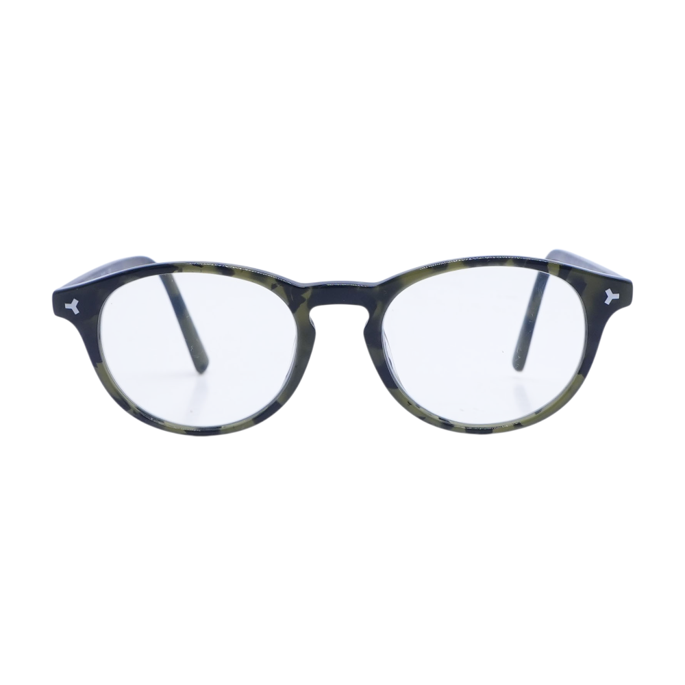 Green BY5022-3 Round Prescription Eyewear