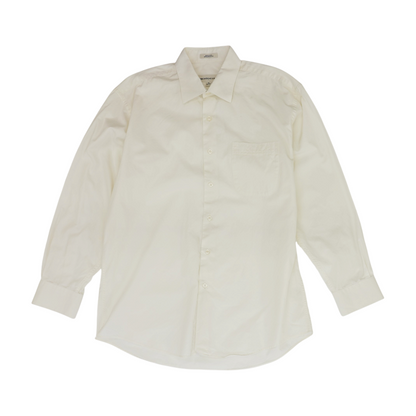 Ivory Solid Long Sleeve Button Down