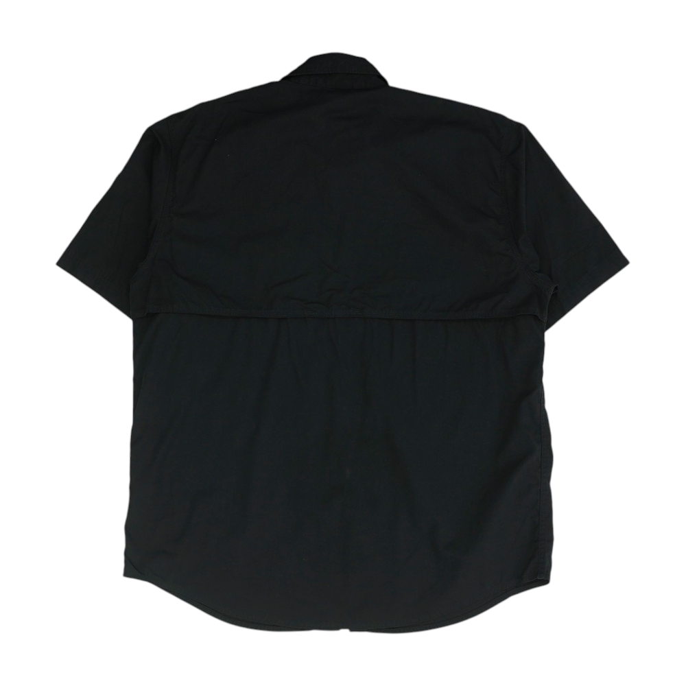 Black Solid Outdoor Button Down