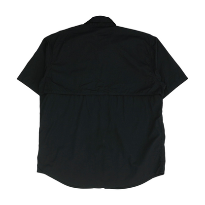 Black Solid Outdoor Button Down