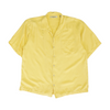 Yellow Solid Short Sleeve Button Down