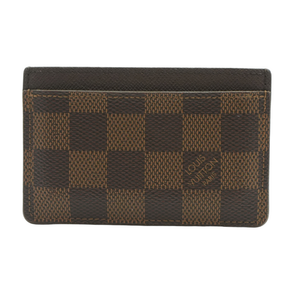 Damier Ebene Canvas RFID Card Holder