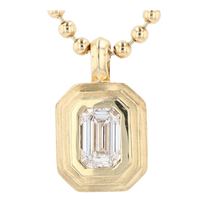 9/10 ctw 14K Yellow Gold Diamond Pendant Necklace