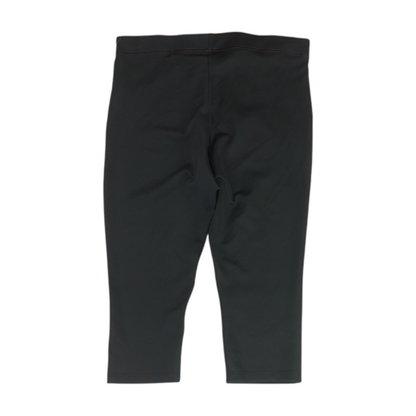 Black Solid Capris