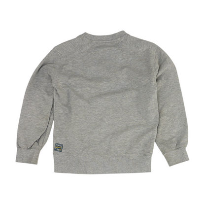 Gray Print Sweatshirt Pullover