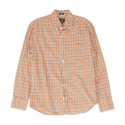 Rust Plaid Long Sleeve Button Down