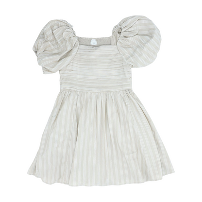 Beige Striped Dress
