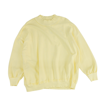 Yellow Solid Sweatshirt Pullover