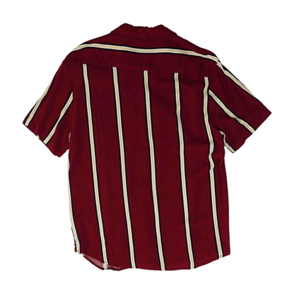 Red Striped Short Sleeve Button Down