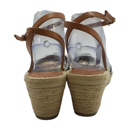 Navy Wedged Sandals
