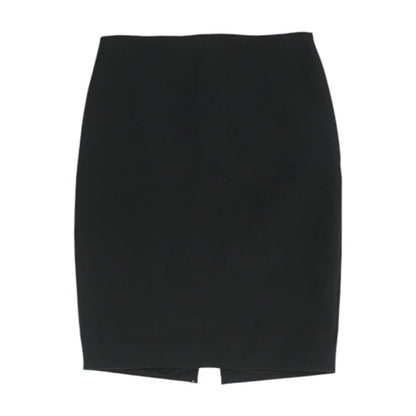 Black Solid Midi Skirt