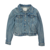 Blue Solid Denim Jacket