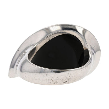 Sterling Silver Matix Cocktail Ring In Black