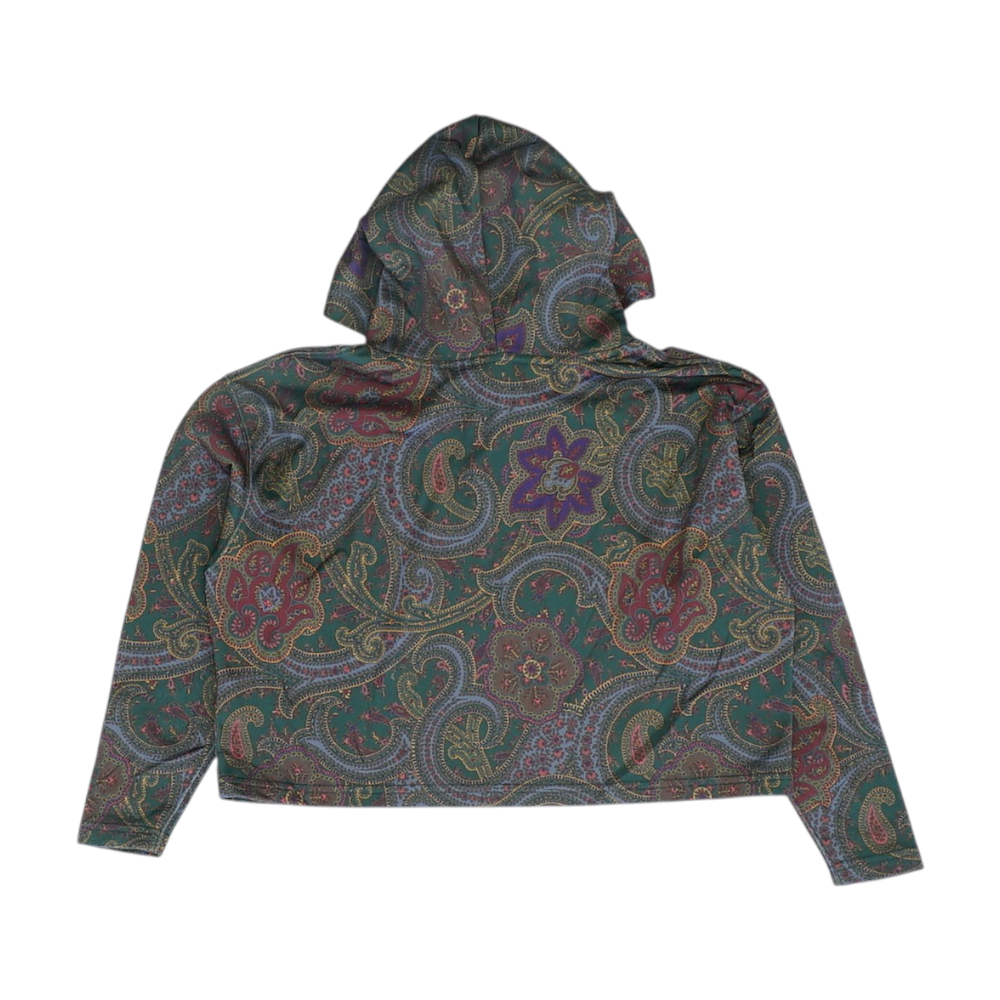 Green Paisley Hoodie Pullover
