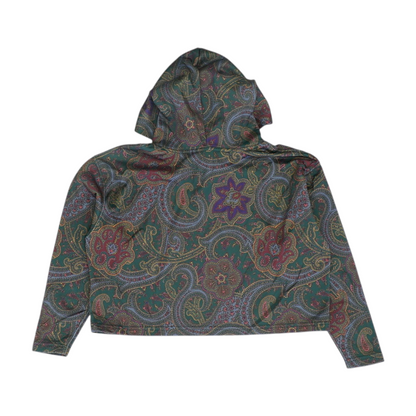 Green Paisley Hoodie Pullover