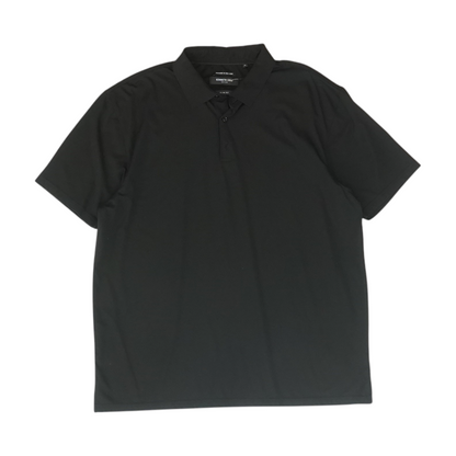 Black Solid Short Sleeve Polo
